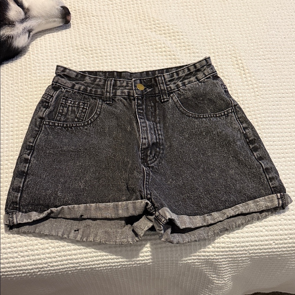 SHEIN Black Denim Jean Shorts